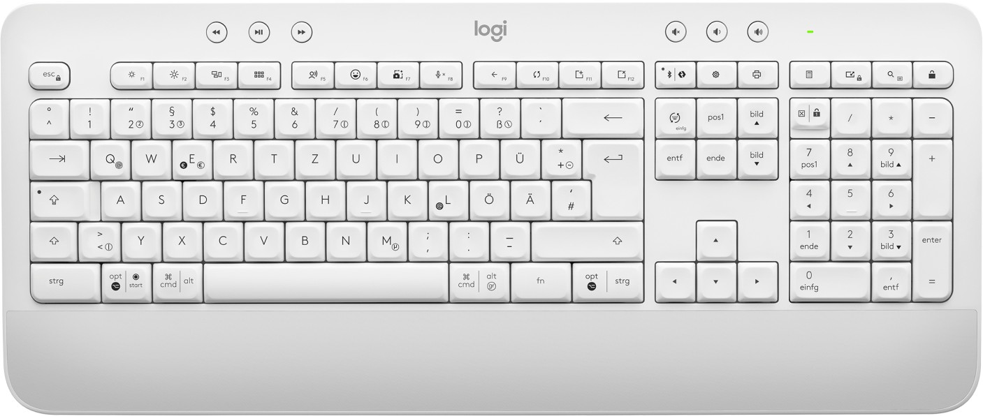 Logitech Signature K650 Comfort, Graphite, Logi Bolt, USB/Bluetooth, DE