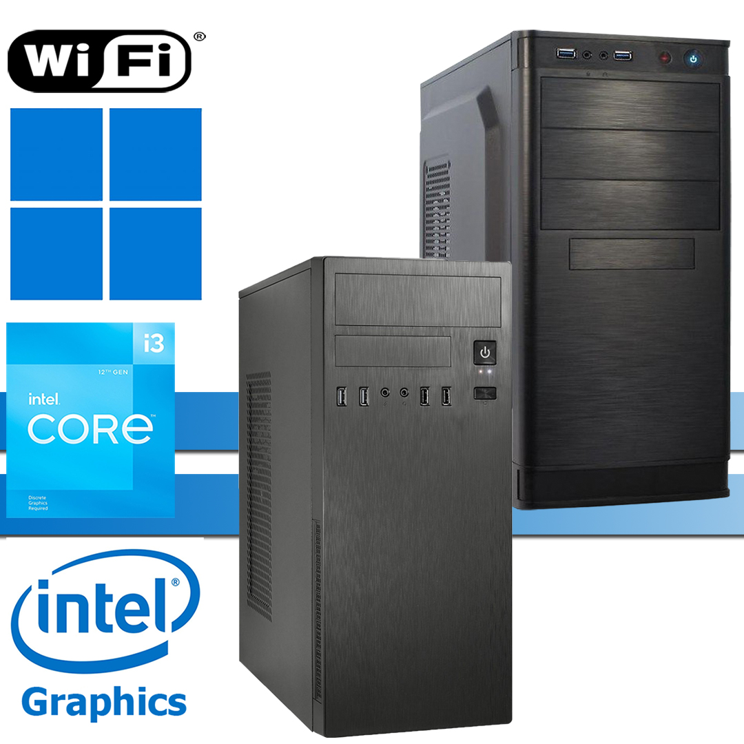 X-Power PC│Intel i3-12100│bis 64GB RAM DDR4│bis 2TB SSD│bis 4TB HDD│WiFi│Windows 11 Pro