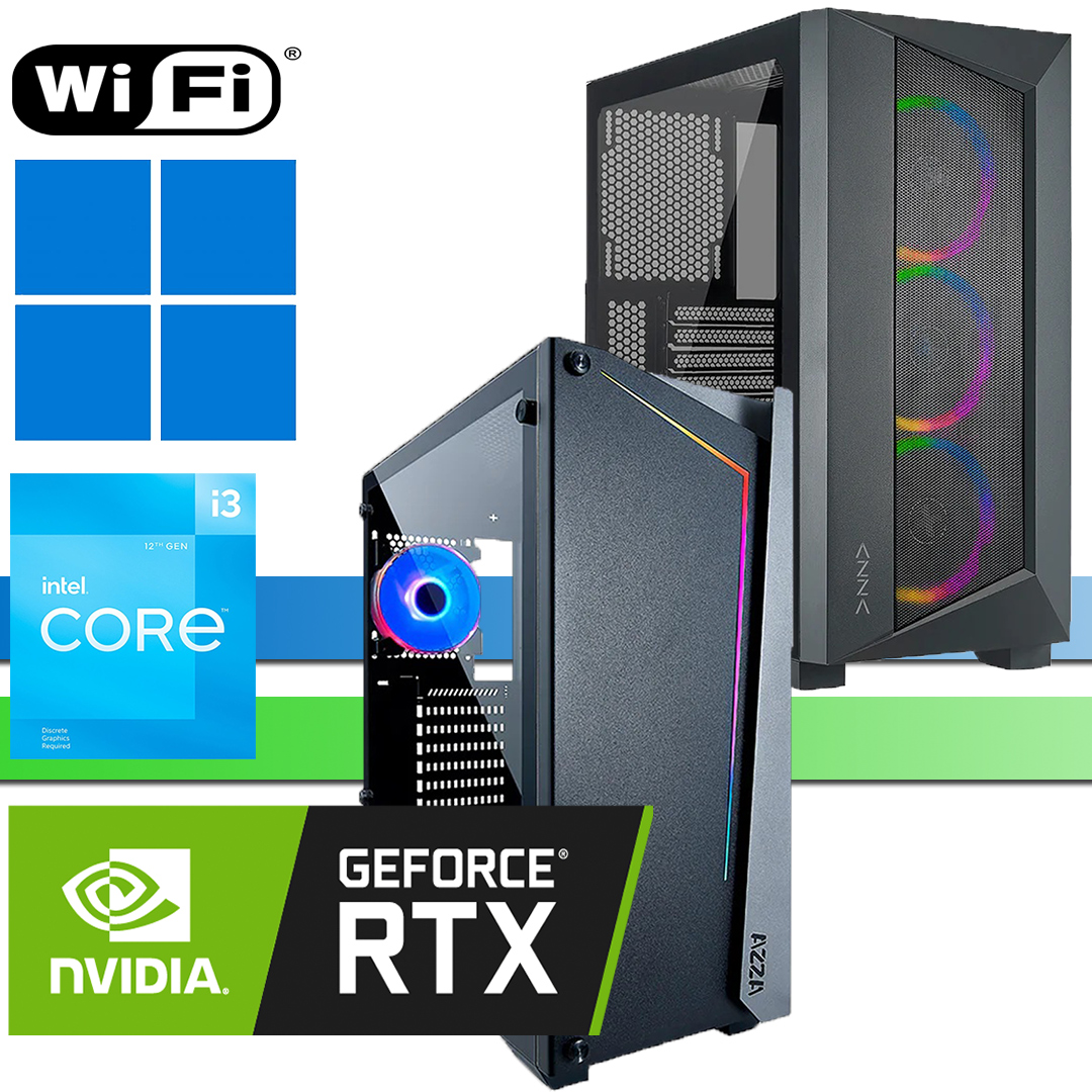 X-Gaming PC | Intel Core i3-12100F | RTX3050 | bis 64GB RAM DDR4 | bis 2TB SSD NVMe | bis 4TB HDD | WiFi | Apollo | Windows 11 Pro
