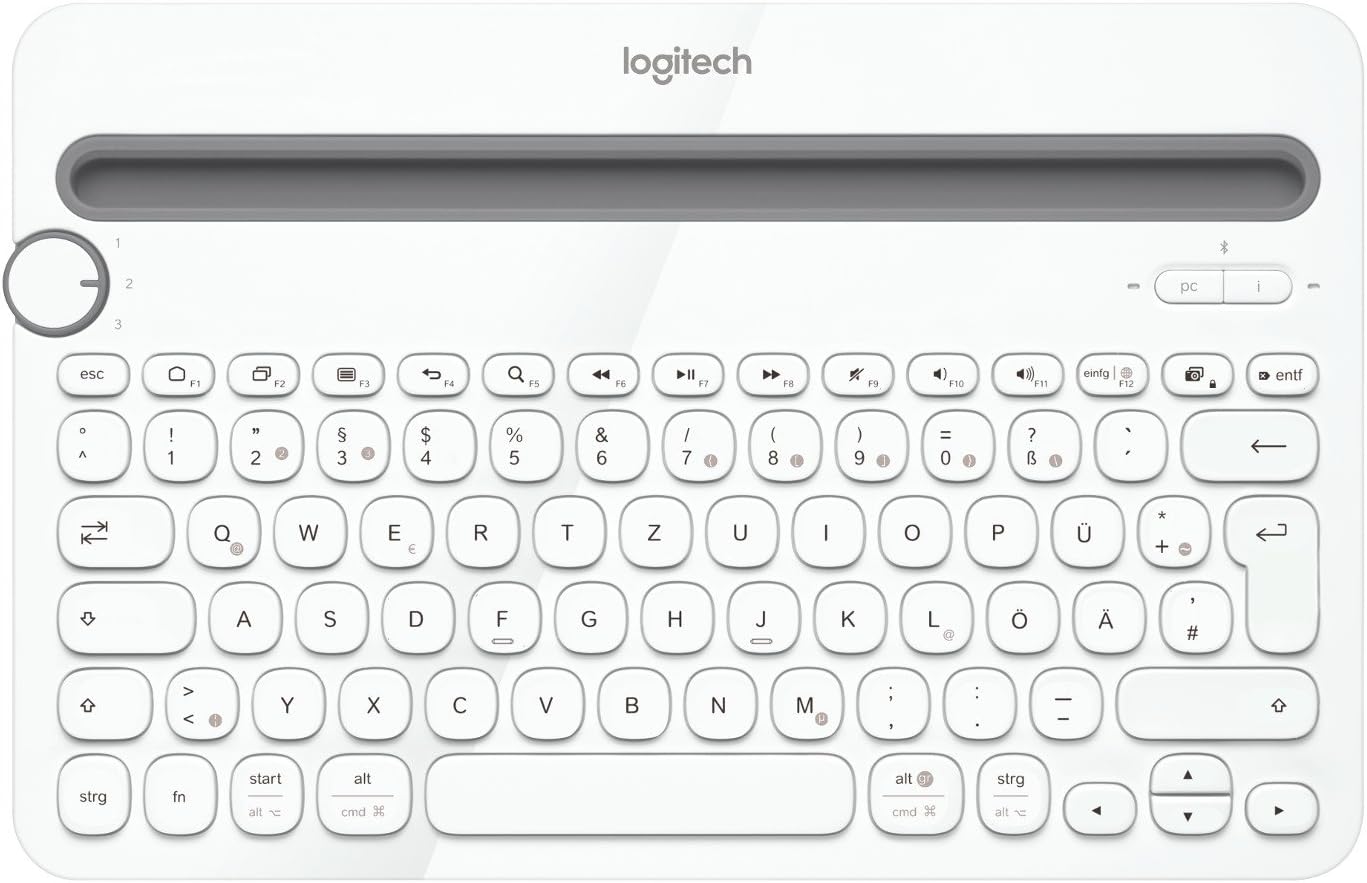 Logitech K480 Bluetooth Multi-Device Keyboard weiß, DE