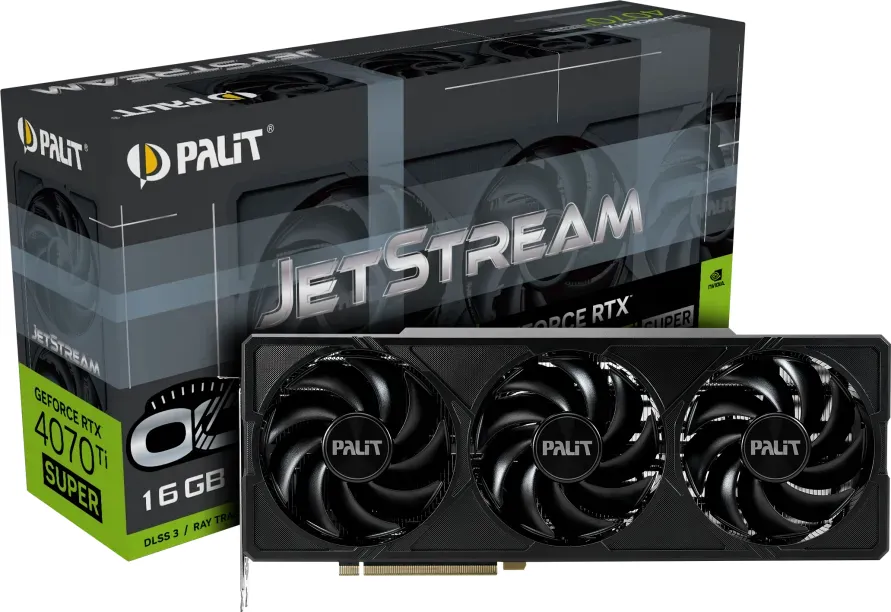Palit GeForce RTX 4070 Ti SUPER JetStream OC, 16GB GDDR6X, HDMI, 3x DP