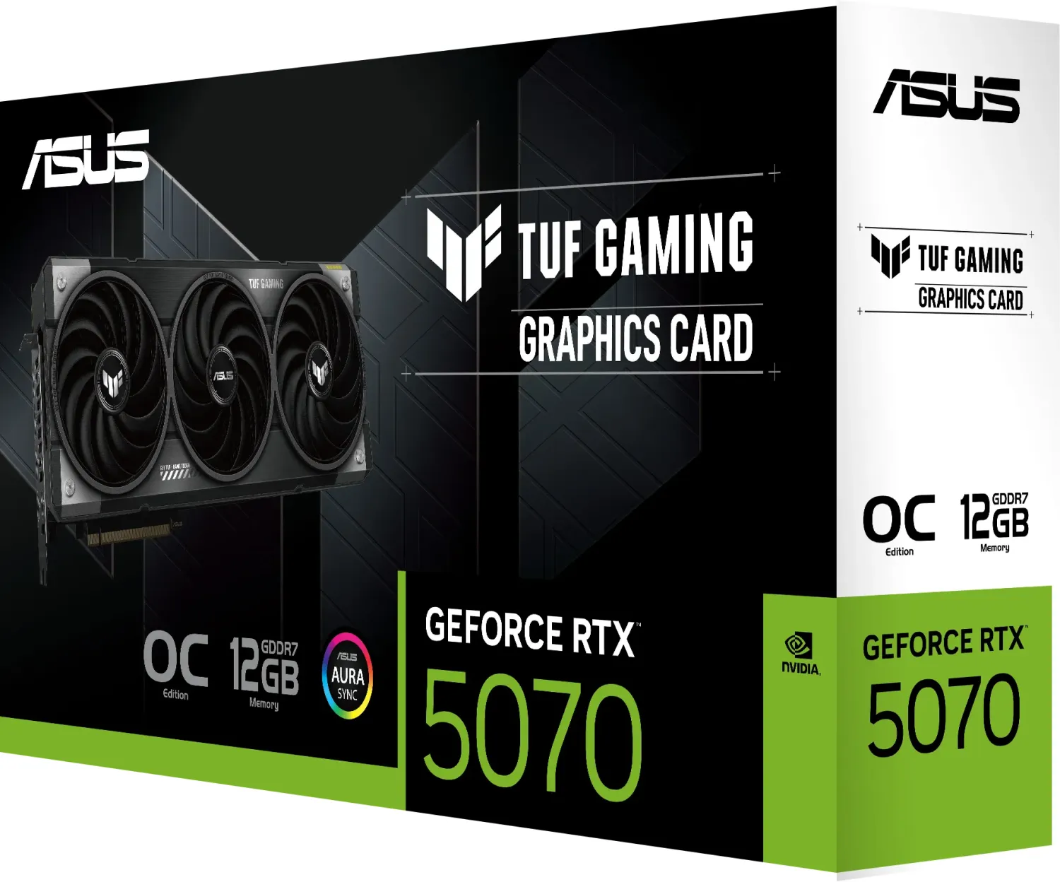 ASUS TUF Gaming GeForce RTX 5070 OC, TUF-RTX5070-O12G-GAMING, 12GB GDDR7, 2x HDMI, 3x DP