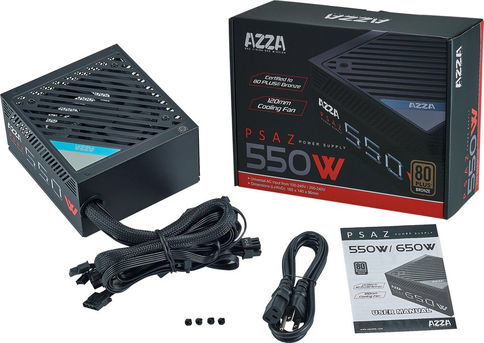 AZZA PSAZ New 550W ATX / 80 PLUS Bronze