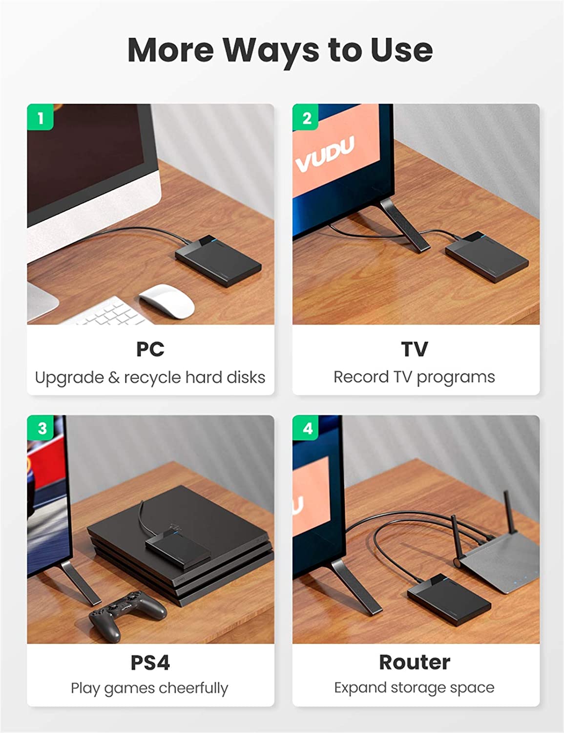UGREEN Festplattengehäuse 2,5" USB-C 3.1 Gen2