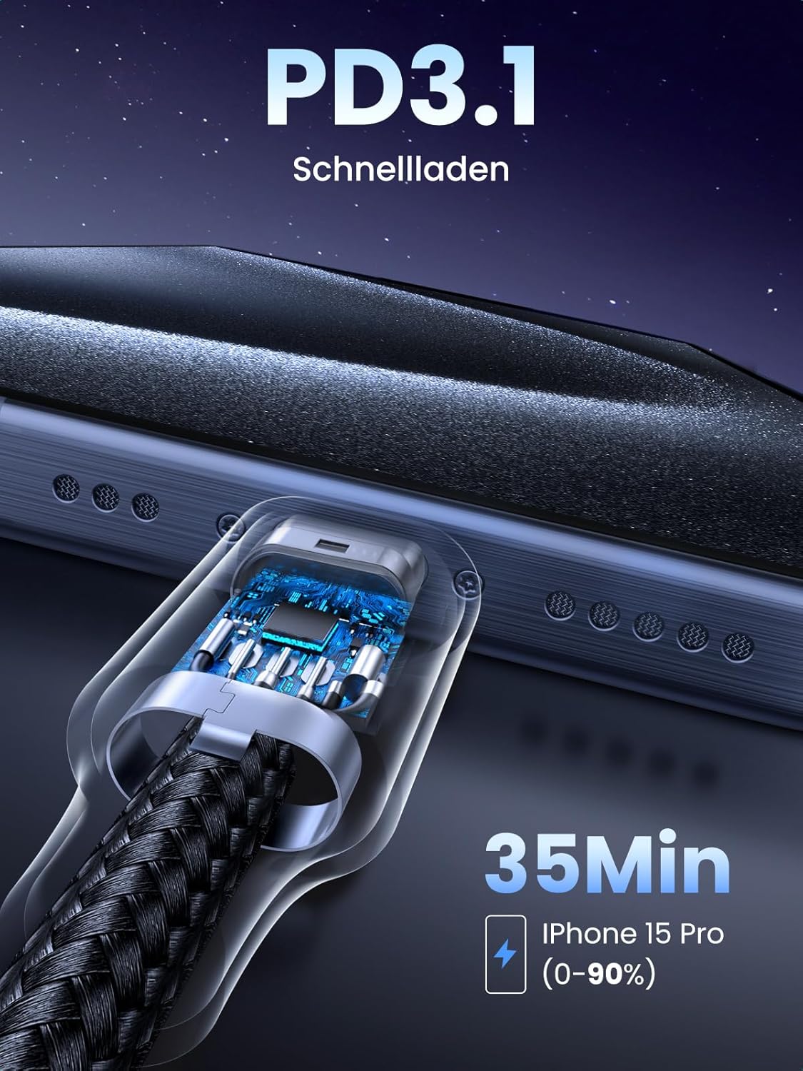 UGREEN USB C Kabel 240W Power Delivery 3.1 Ladekabel USB C auf USB C 1meter UGREEN USB C Kabel 240W Power Delivery 3.1 Ladekabel USB C auf USB C 1meter
