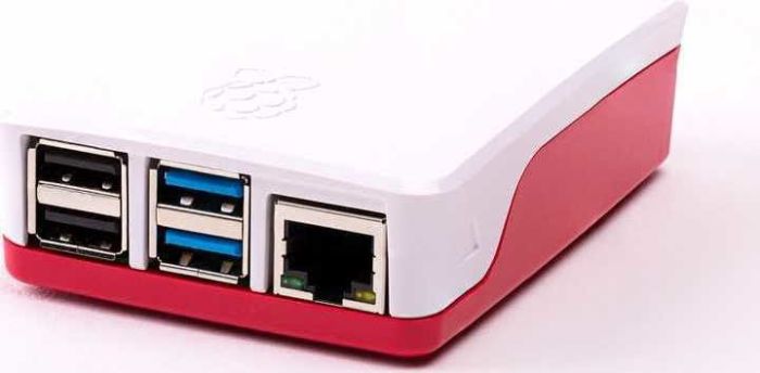 Raspberry Pi offizielles Gehäuse für Raspberry Pi 4, weiß/rot