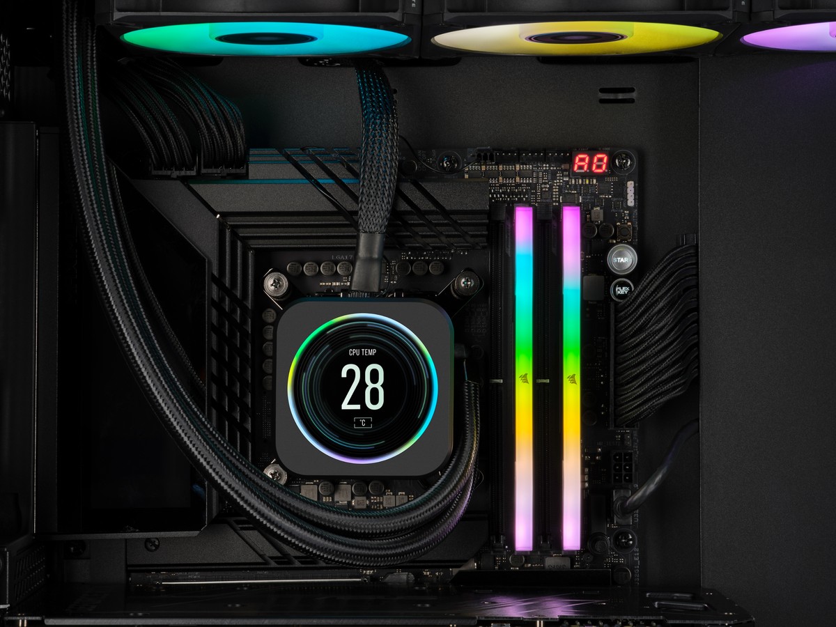 64GB Corsair Vengeance RGB schwarz DIMM Kit, DDR5-6000, XMP - CMH64GX5M2B6000C40