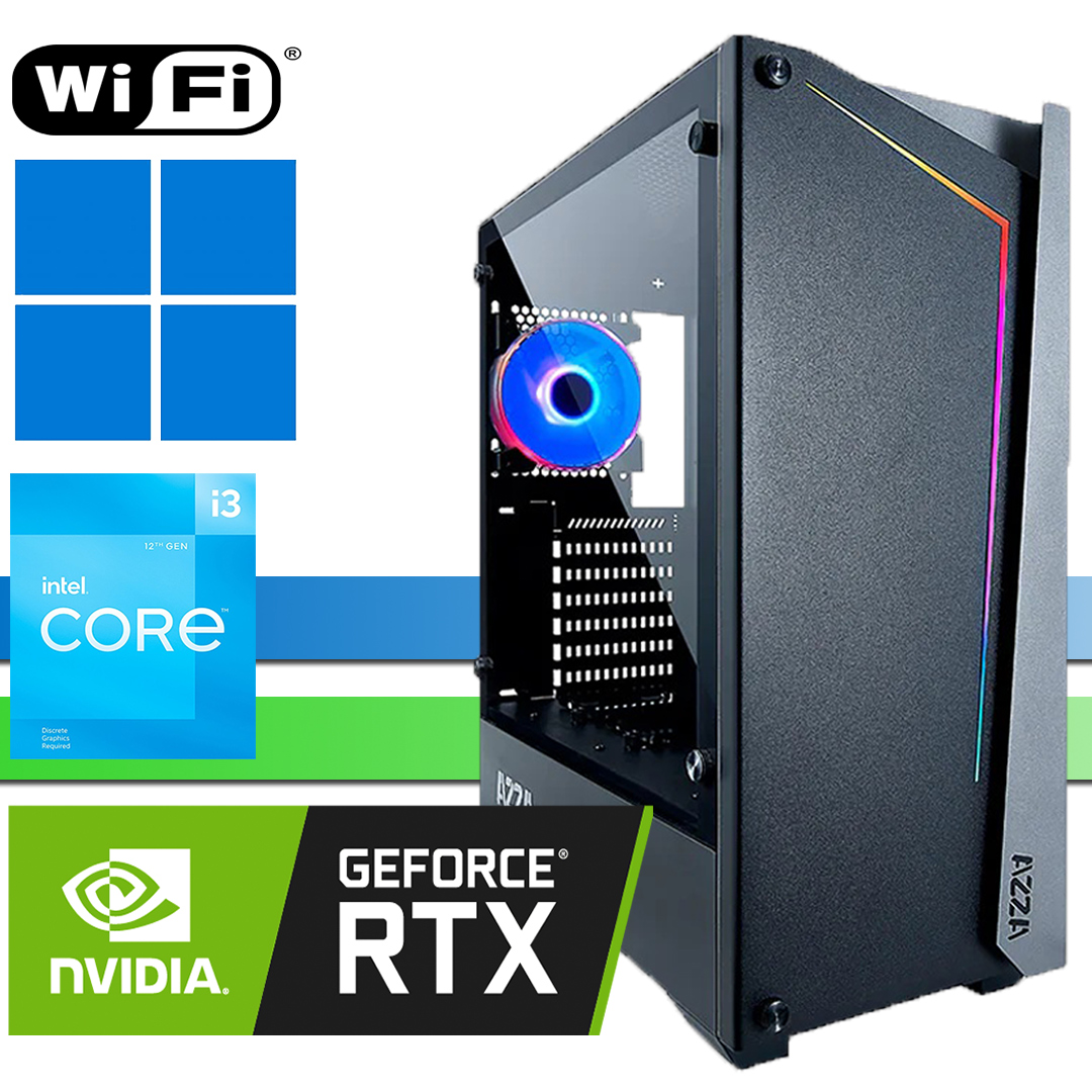 X-Gaming PC | Intel Core i3-12100F | RTX3050 | bis 64GB RAM DDR4 | bis 2TB SSD NVMe | bis 4TB HDD | WiFi | Apollo | Windows 11 Pro