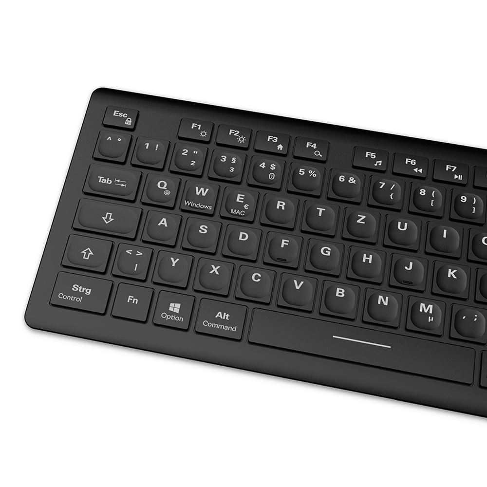 Sharkoon OfficePal K30W Wireless Keyboard, schwarz, USB, DE
