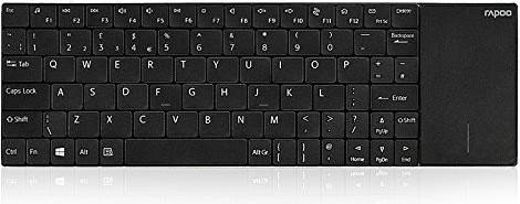 Rapoo Wireless Multi-Media Touchpad Keyboard E2710 schwarz, USB, DE