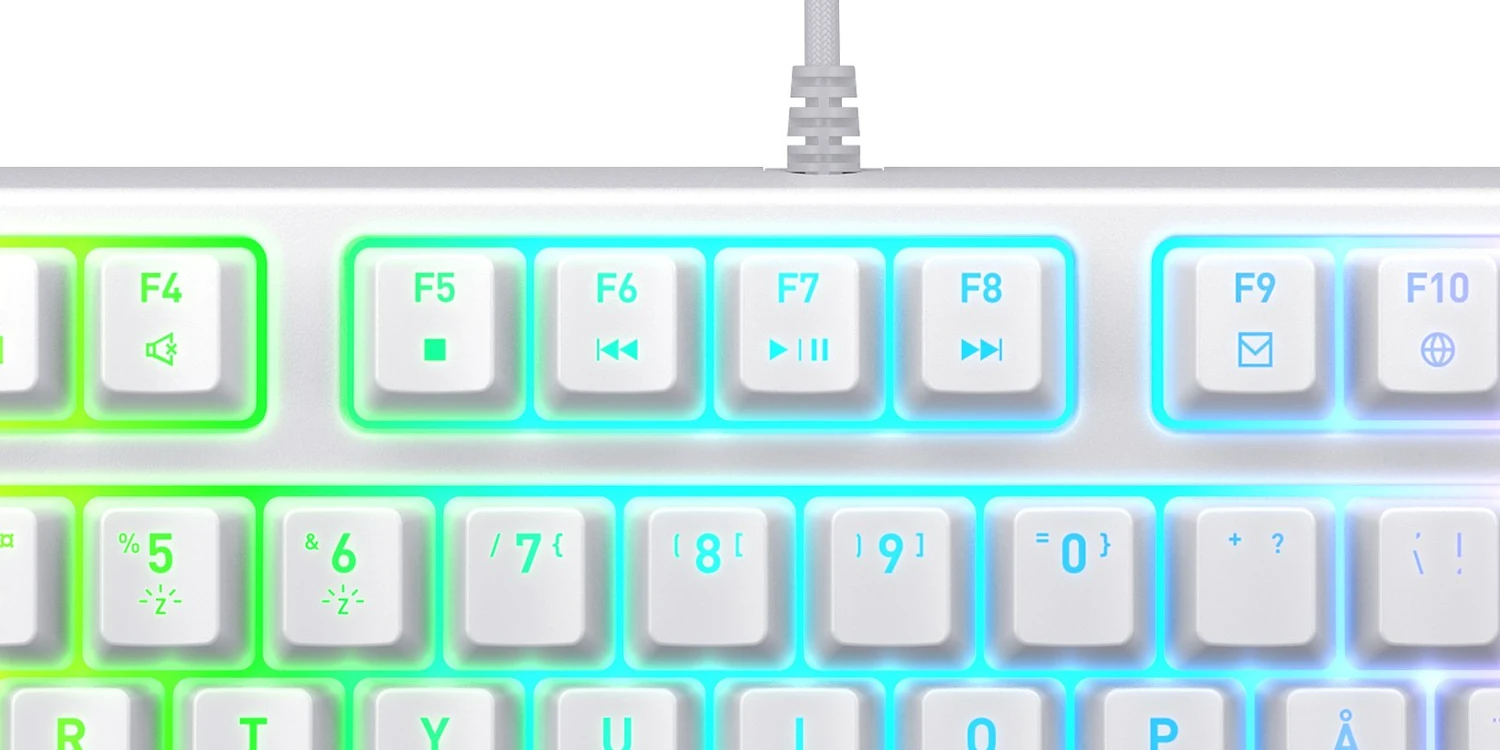 Cherry Xtrfy K4V2 TKL, Gaming-Tastatur , weiß, LEDs RGB, MX2A RGB RED, USB, DE