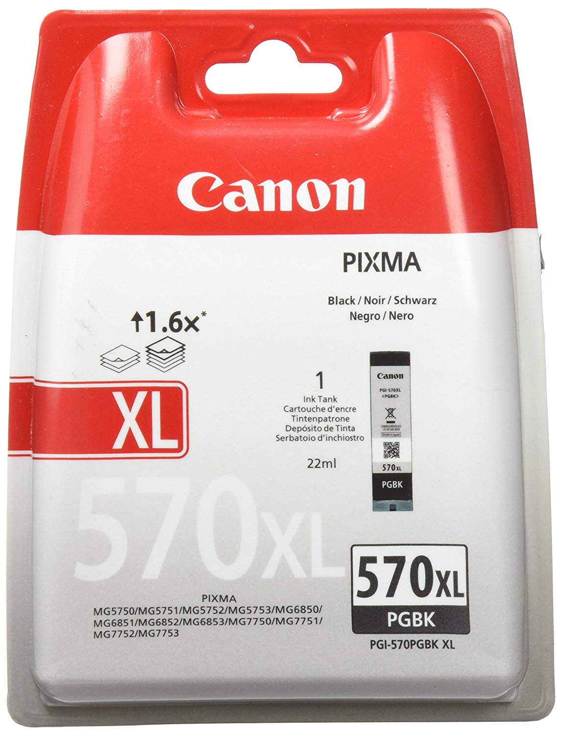 Canon PGI-570PGBK XL Tinte schwarz hohe Kapazität