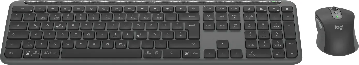 Logitech MK950 Signature Slim Combo Graphite, Logi Bolt, USB/Bluetooth, DE