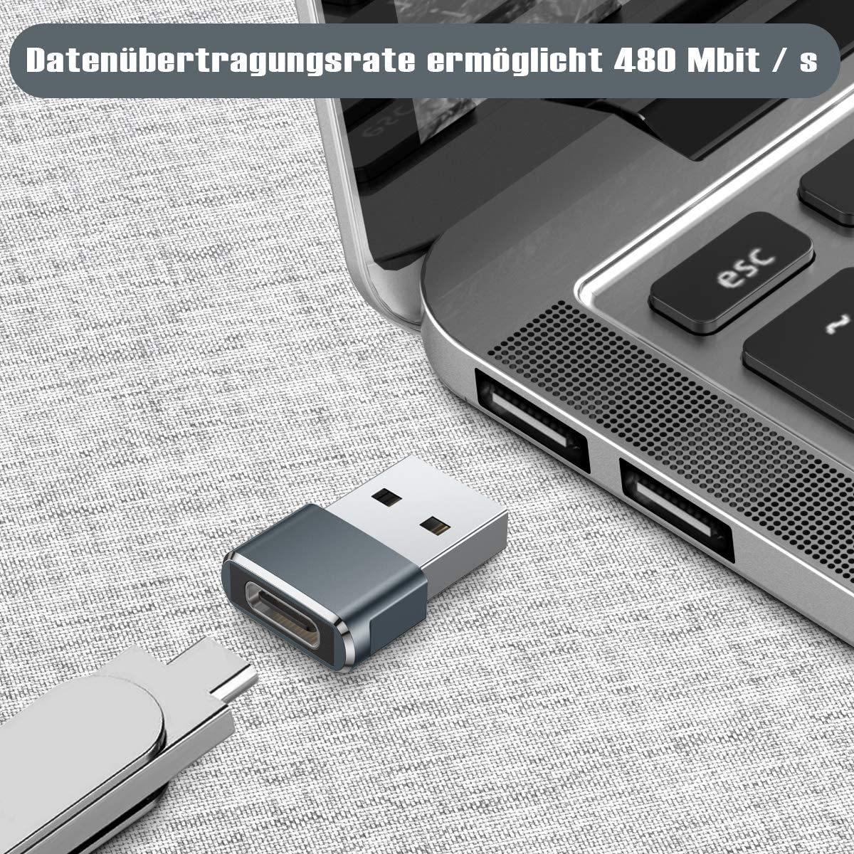 Basesailor  USB3.0 Adapter C -> A Bu/St