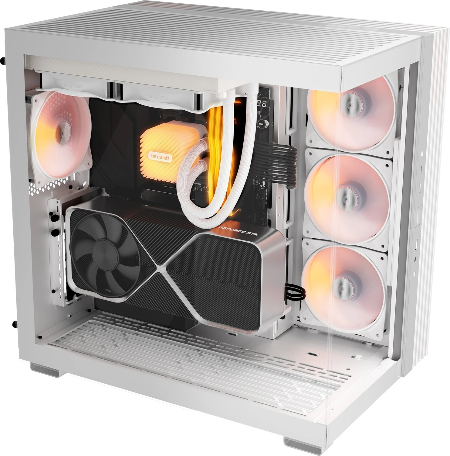 be quiet! Light Base 600 DX White, weiß, Glasfenster - BGW66