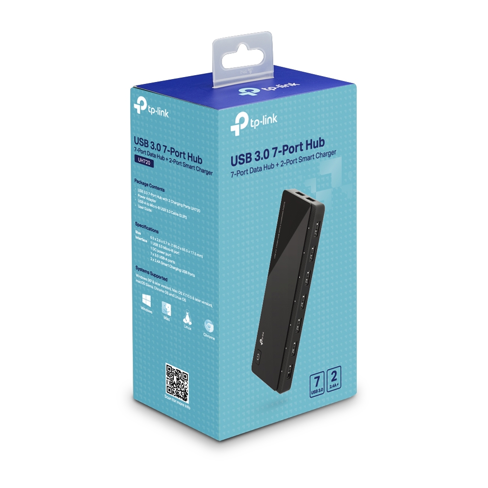 TP-Link USB-Hub, 7x USB-A 3.0, USB 3.0 Micro-B