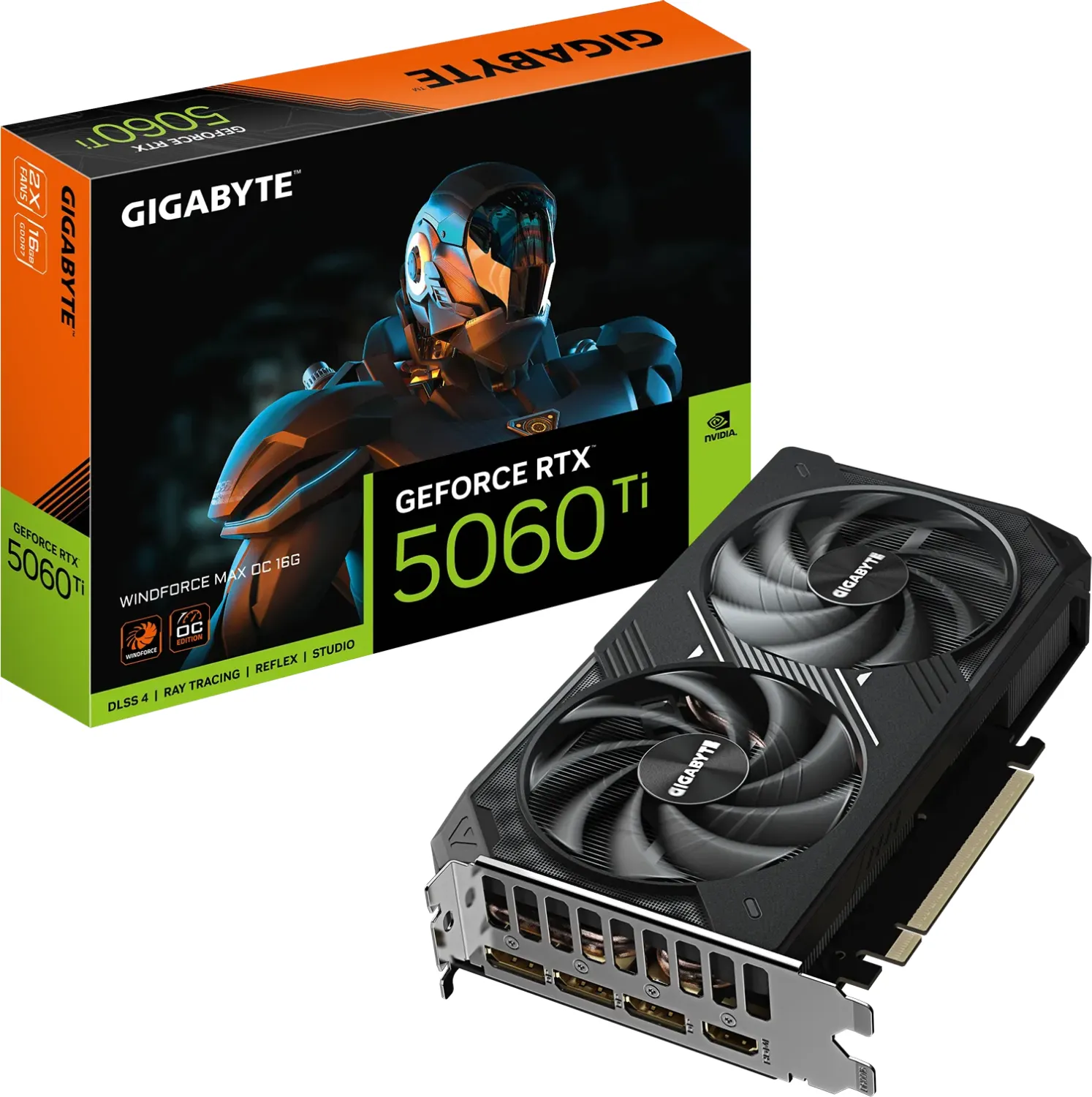 GIGABYTE GeForce RTX 5060 Ti Windforce MAX OC 16G, 16GB GDDR7, HDMI, 3x DP