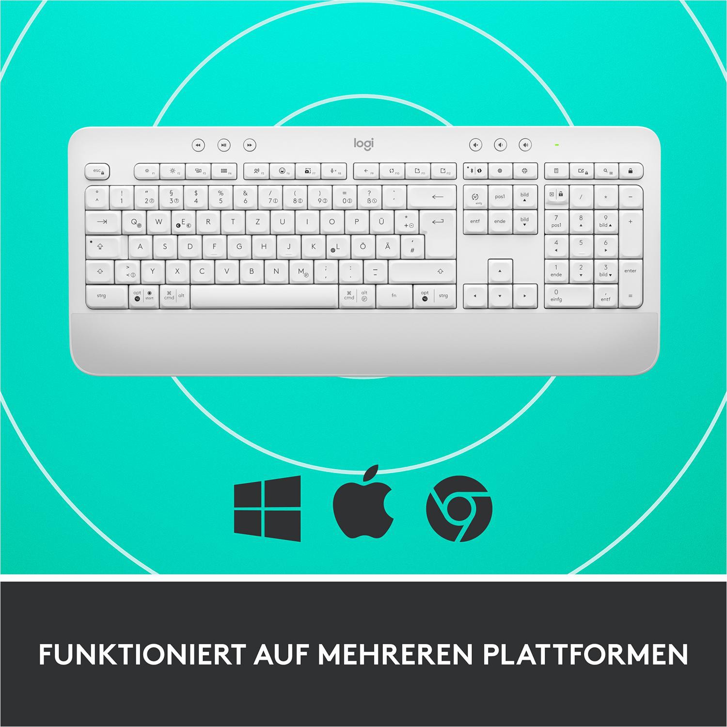 Logitech Signature K650 Comfort, Graphite, Logi Bolt, USB/Bluetooth, DE