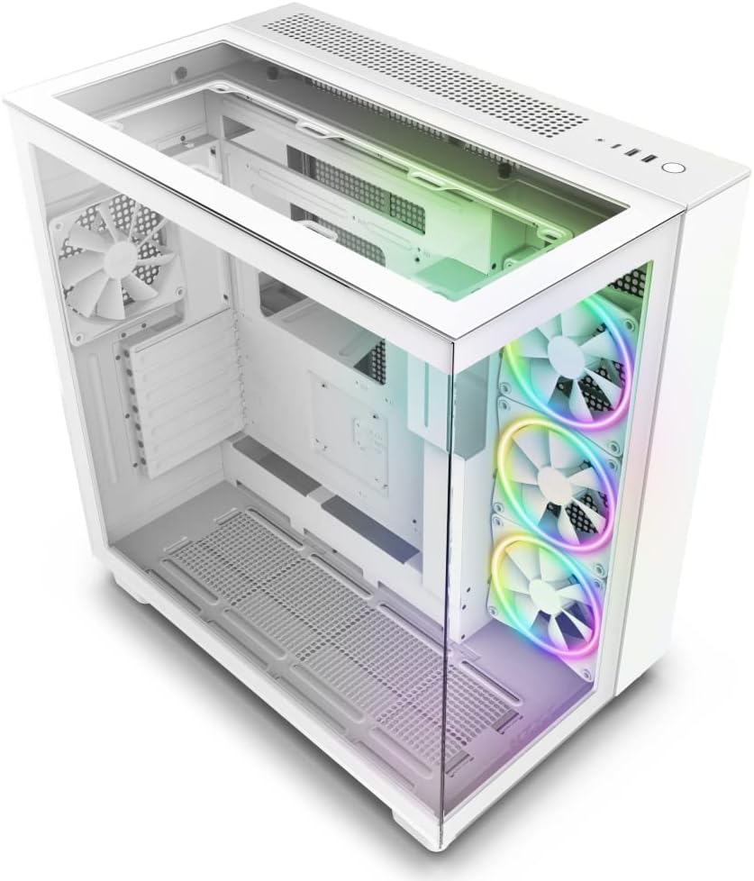 NZXT H9 Elite White, weiß, Glasfenster