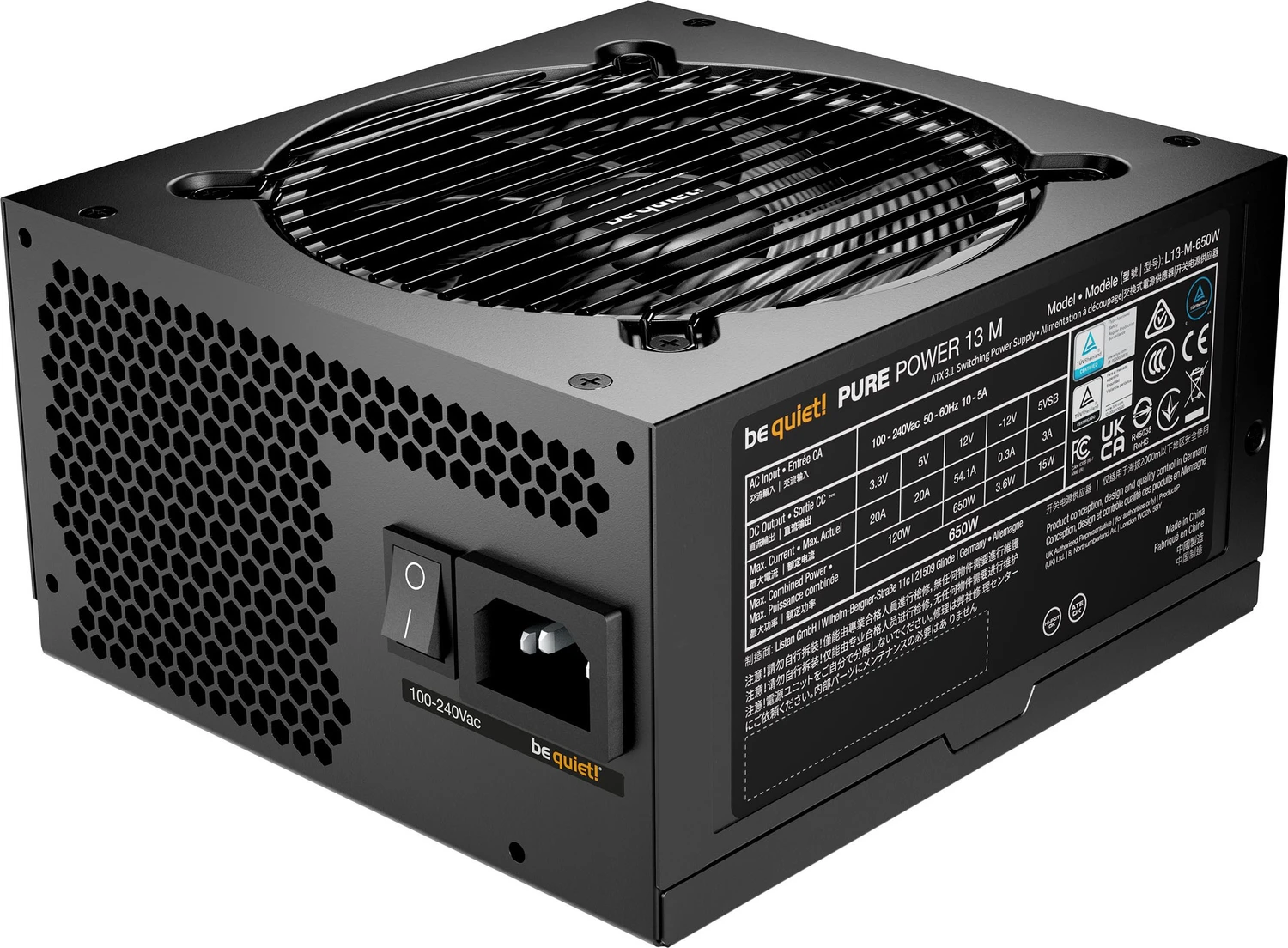 650W be quiet! Pure Power 13 M 650W ATX 3.1 - BP025EU