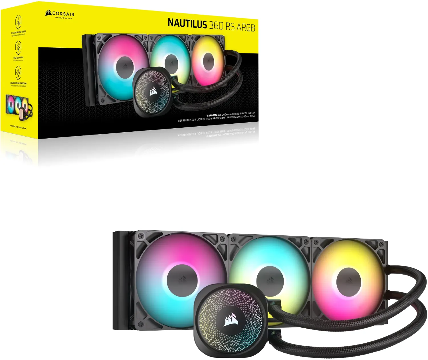 Corsair Nautilus 360 RS ARGB, schwarz