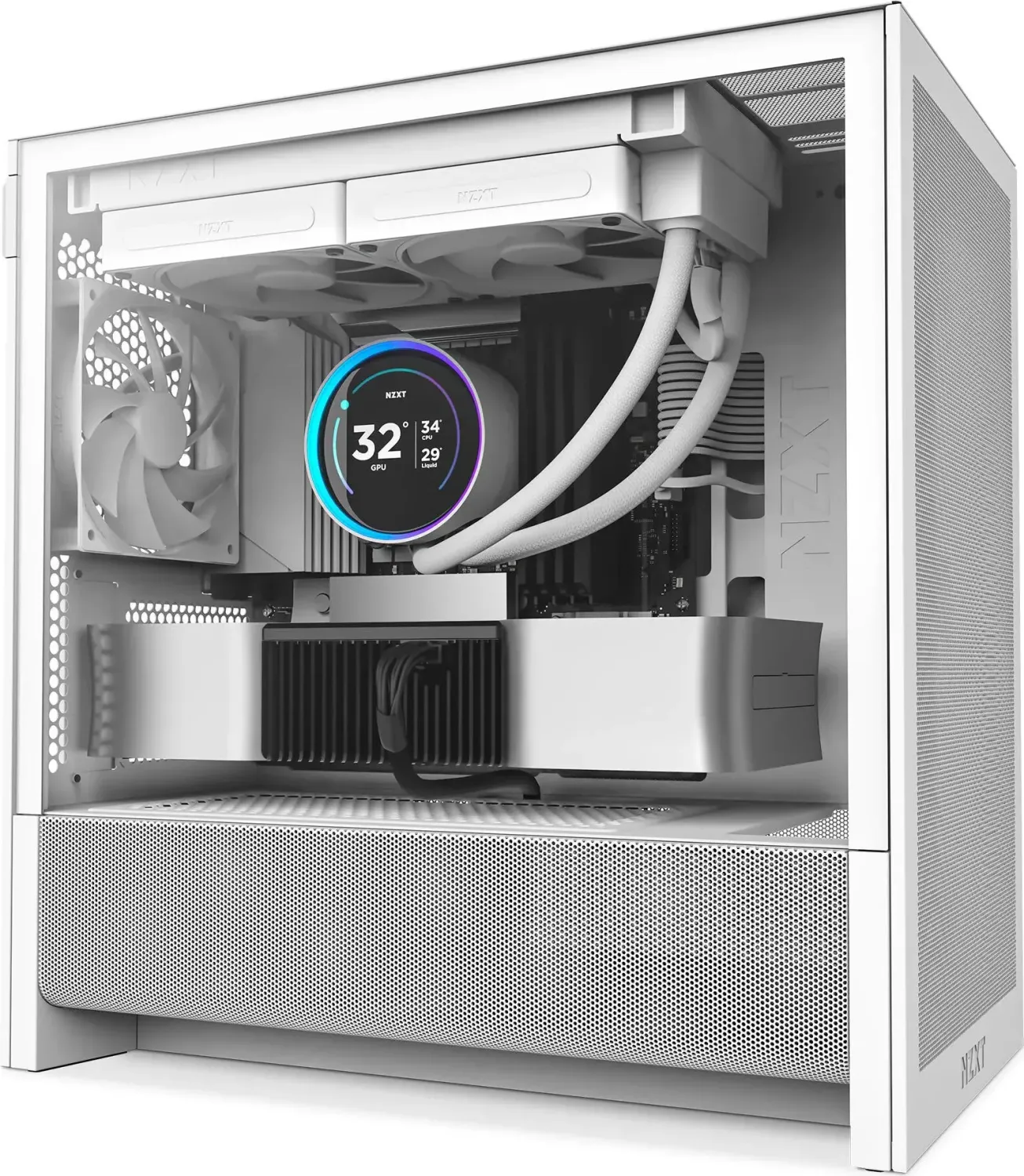 NZXT H3 Flow [2025] White, weiß, Glasfenster