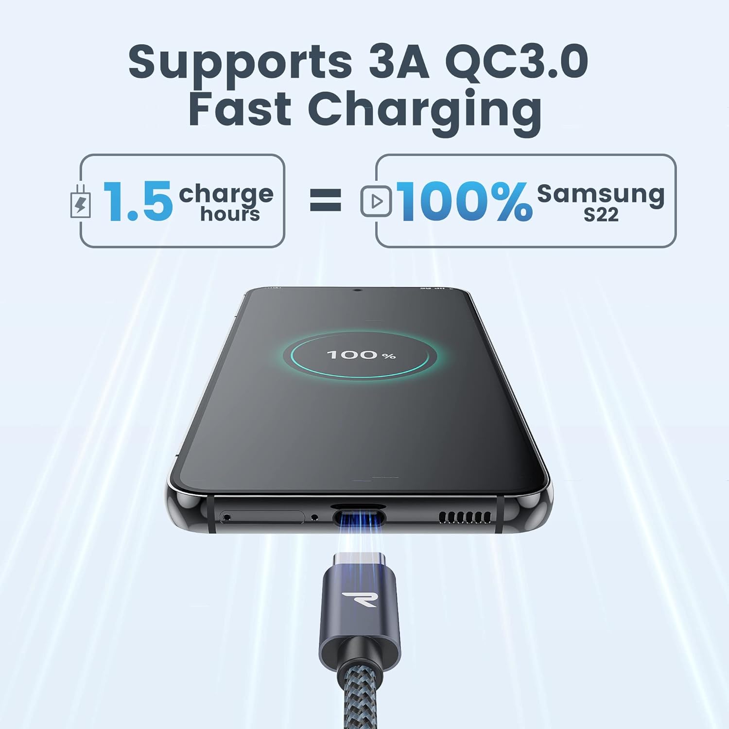Rampow Kabel USB 3.0 Typ-A > Type-C Lade- Datenkabel, 1m Rampow Kabel USB 3.0 Typ-A > Type-C Lade- Datenkabel, 1m