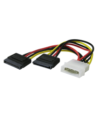 S-ATA Stromadapterkabel 5,25" - 2x SATA