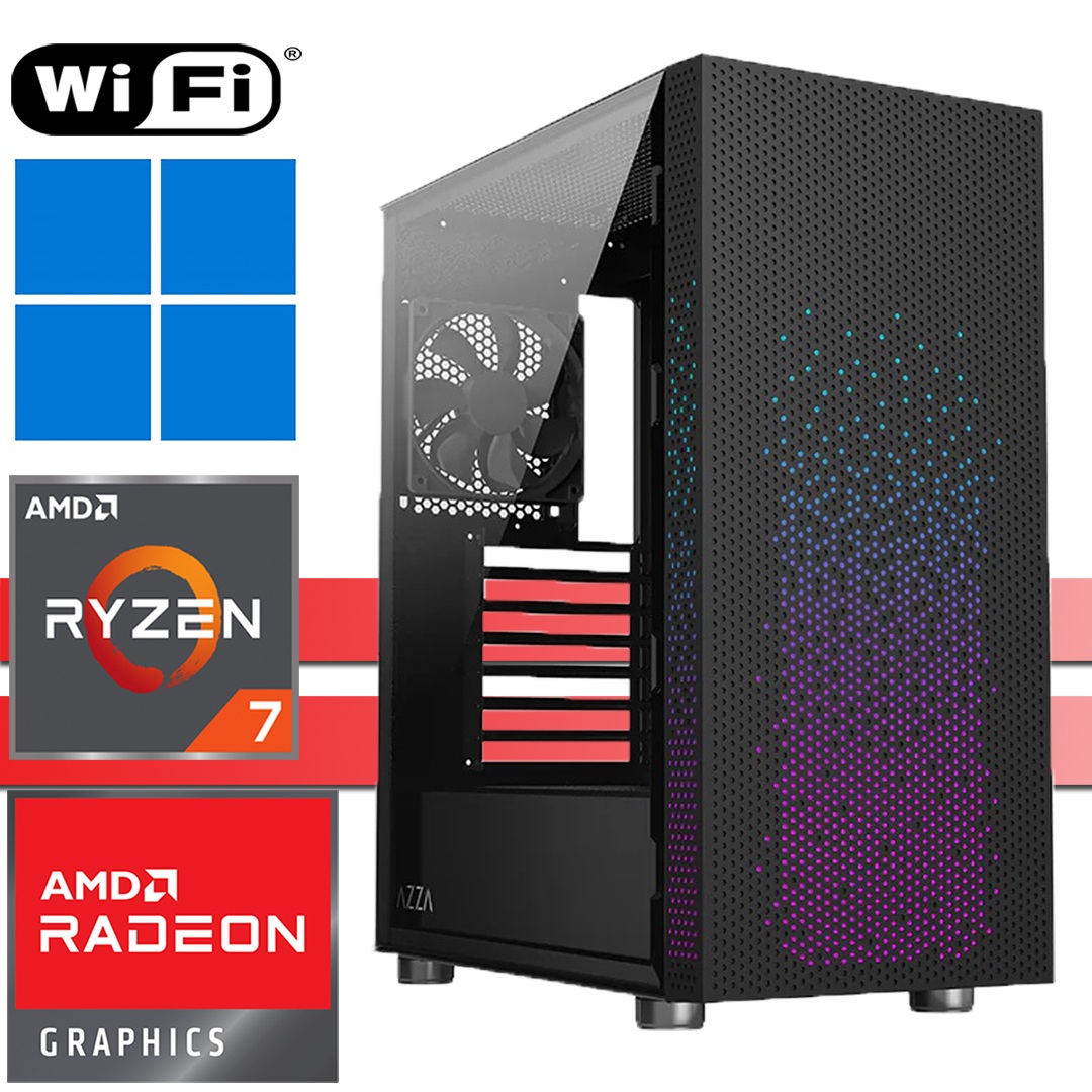 X-Gaming PC | AMD Ryzen 7 5700G | 64GB RAM DDR4 | 2000GB SSD NVMe | 4000GB HDD | WiFi | Celesta | Windows 11 Pro