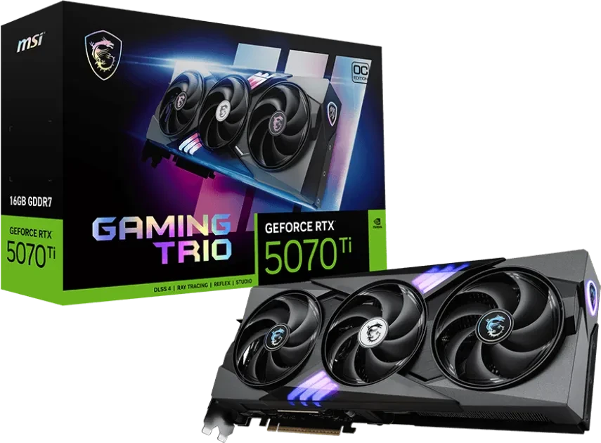 MSI GeForce RTX 5070 Ti 16G Gaming Trio OC, G507T-16GTC, 16GB GDDR7, HDMI, 3x DP