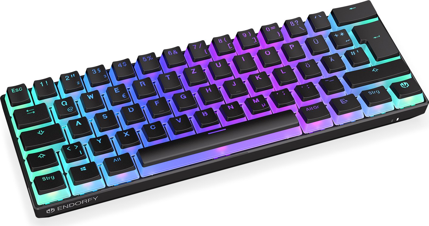 ENDORFY Thock Compact Wireless Pudding, PBT, LEDs RGB, hot-swap, Kailh Box BLACK, USB/Bluetooth, DE