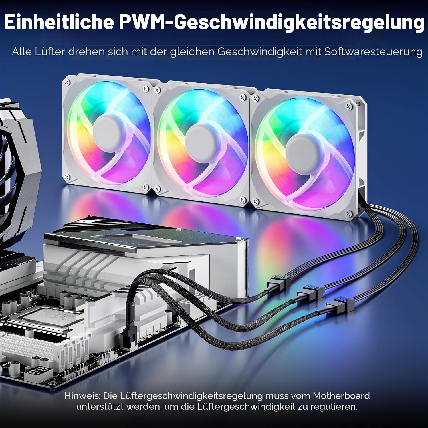 4pin PWM Lüfter Y-Kabel, 3fach
