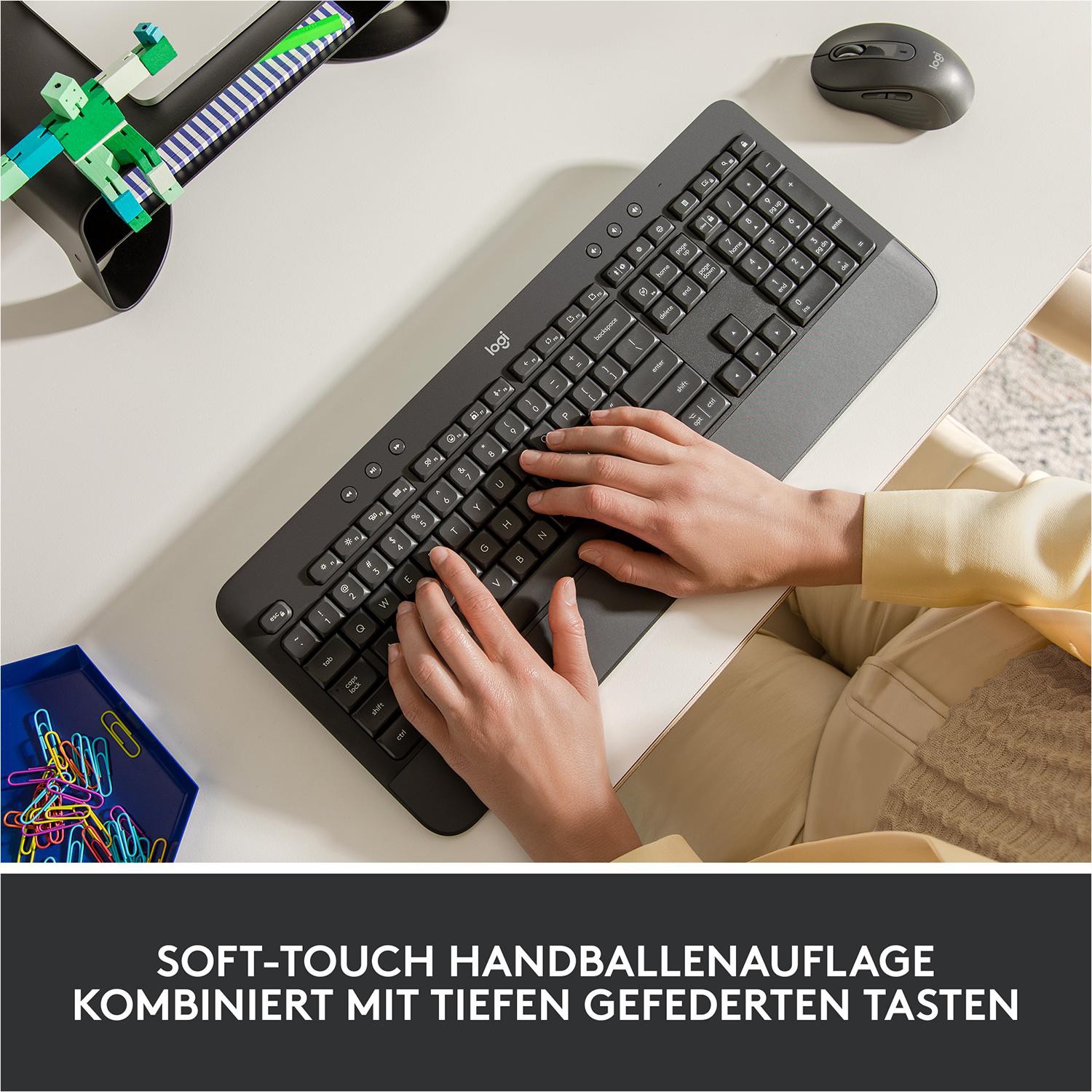 Logitech Signature K650 Comfort, Graphite, Logi Bolt, USB/Bluetooth, DE Logitech Signature K650 Comfort, Graphite, Logi Bolt, USB/Bluetooth, DE