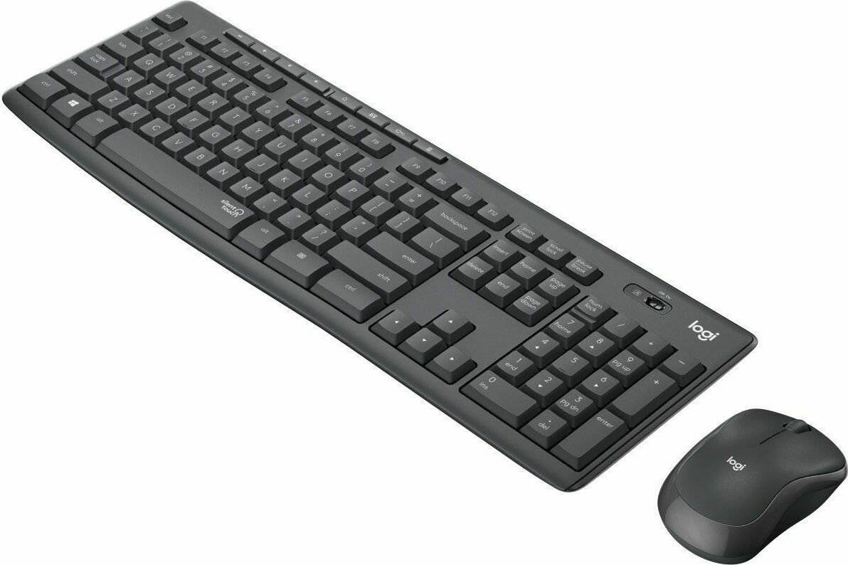 Logitech MK295 Silent Wireless Combo schwarz, USB, DE