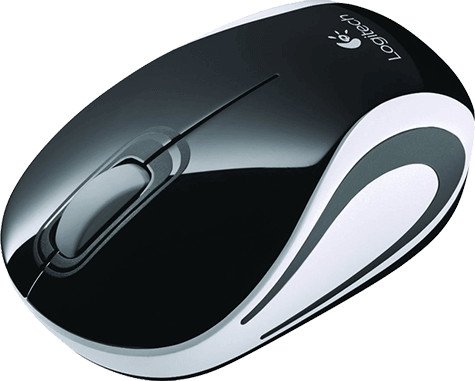 Logitech M187 Wireless Mini Mouse Black Glamour