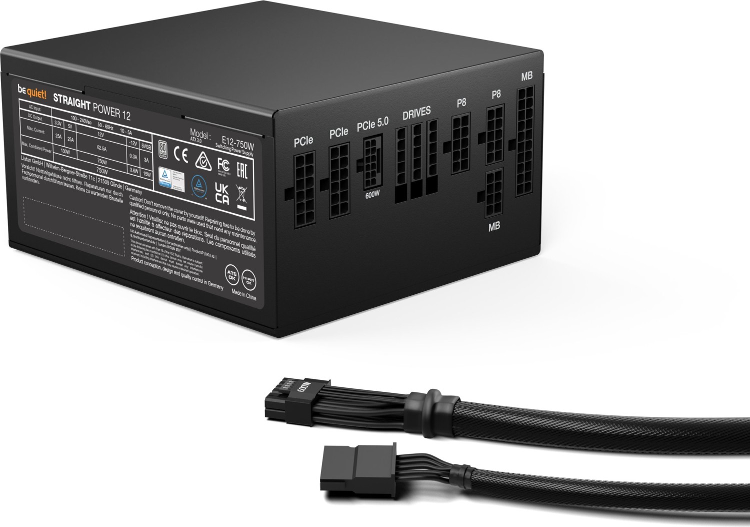 750W Be Quiet! Straight Power 12 Platinum ATX 3.0 - BN336