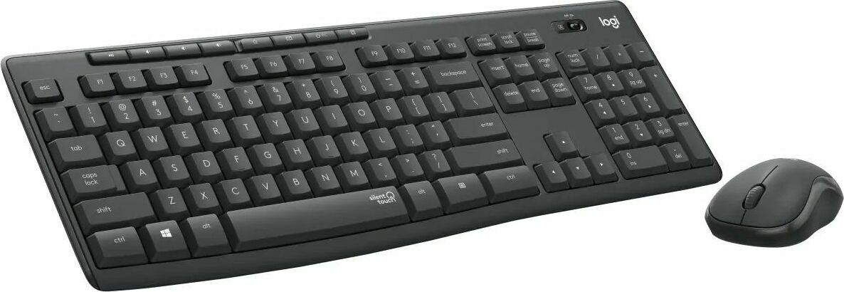 Logitech MK295 Silent Wireless Combo schwarz, USB, DE