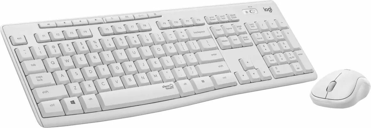 Logitech MK295 Silent Wireless Combo weiß, USB, DE