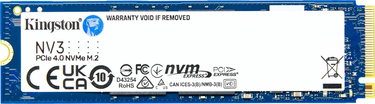 4000 Kingston NV3 NVMe PCIe 4.0 SSD, M.2
