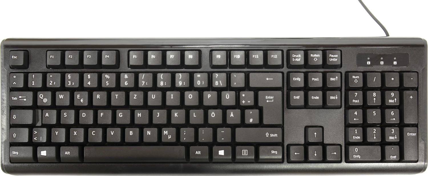 Inter-Tech KB-102DE Tastatur- und Maus-Set schwarz, USB, DE