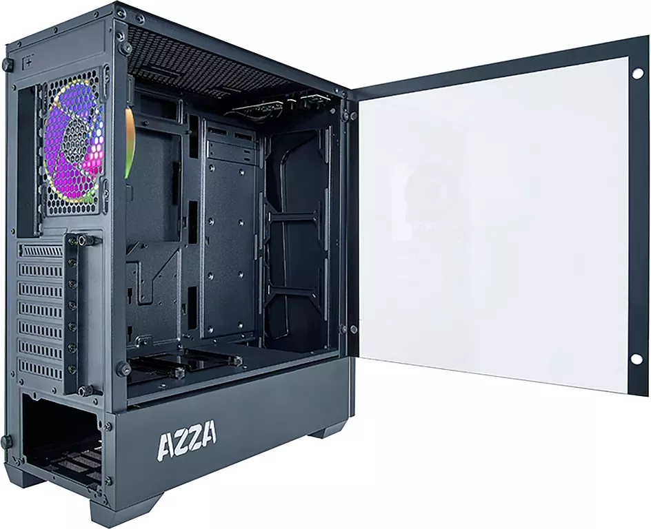 AZZA Apollo 430 DF2, schwarz, Glasfenster CSAZ-430B-DF2