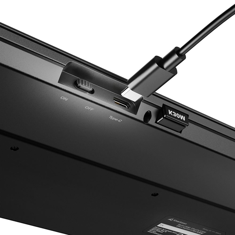 Sharkoon OfficePal K30W Wireless Keyboard, schwarz, USB, DE