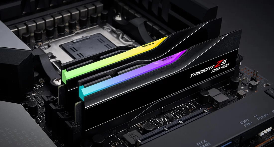 64GB G.Skill Trident Z5 NEO RGB schwarz DIMM Kit, DDR5-6000,EXPO - F5-6000J3040G32GX2-TZ5NR