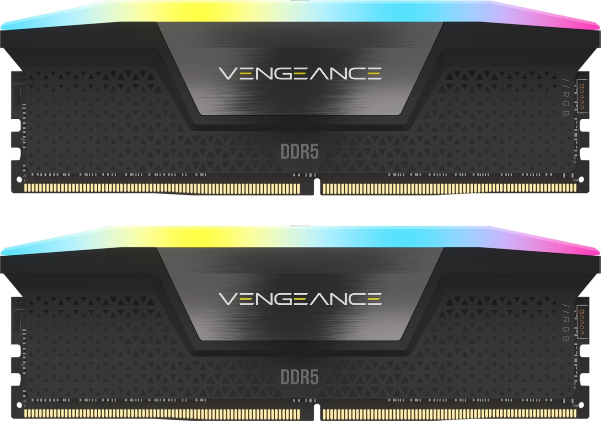 32GB Corsair Vengeance RGB schwarz DIMM Kit, DDR5-5600, XMP - CMH32GX5M2B5600C40K