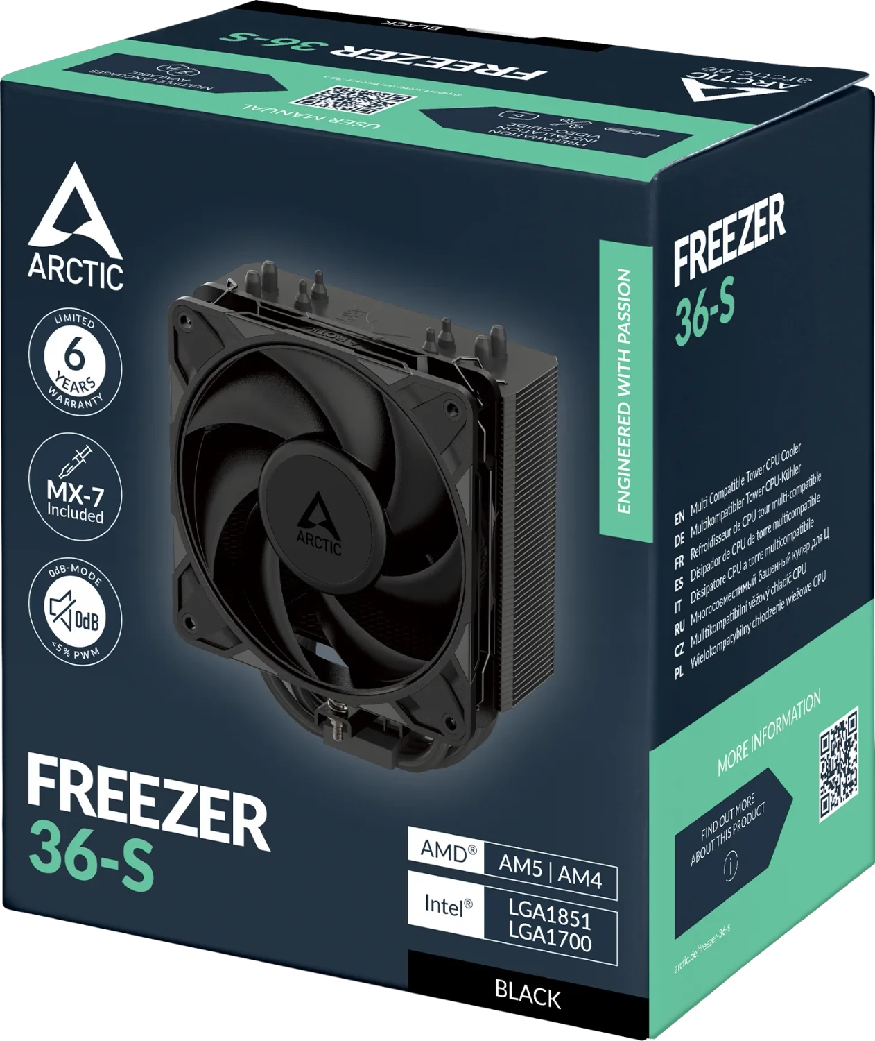 ARCTIC Freezer 36-S Black