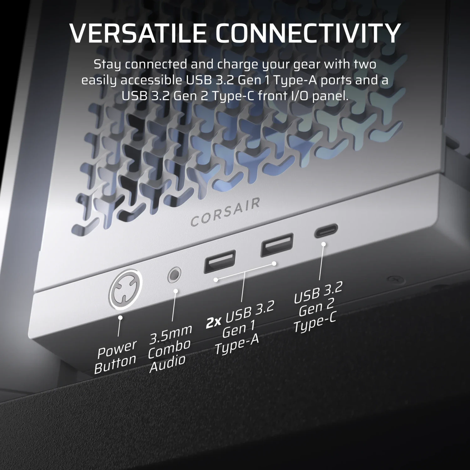 Corsair Frame 4000D RS ARGB, weiß, Glasfenster