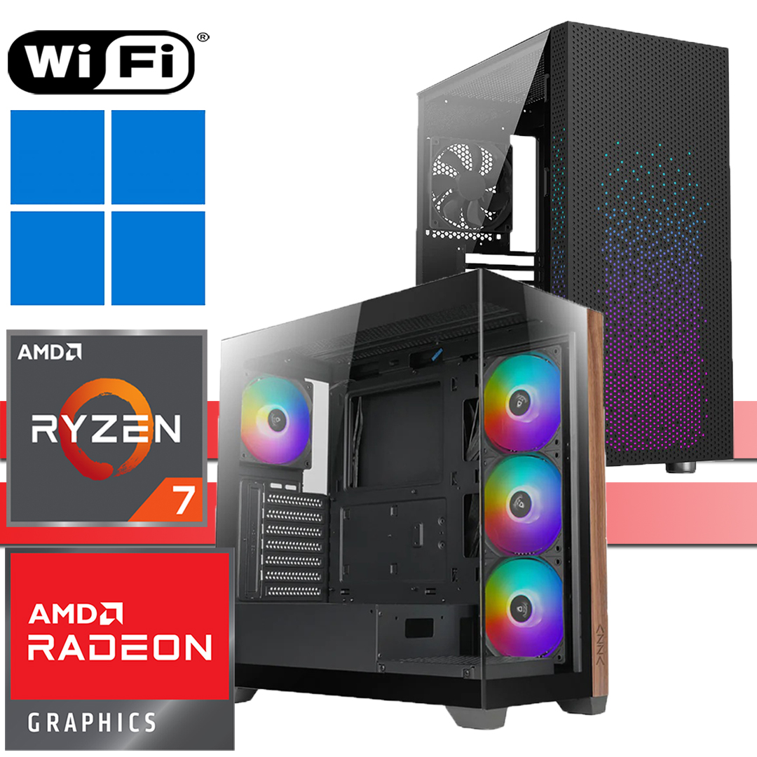 X-Gaming PC | AMD Ryzen 7 5700G | bis 64GB RAM DDR4 | bis 2TB SSD NVMe | bis 4TB HDD | WiFi | Celesta | Windows 11 Pro