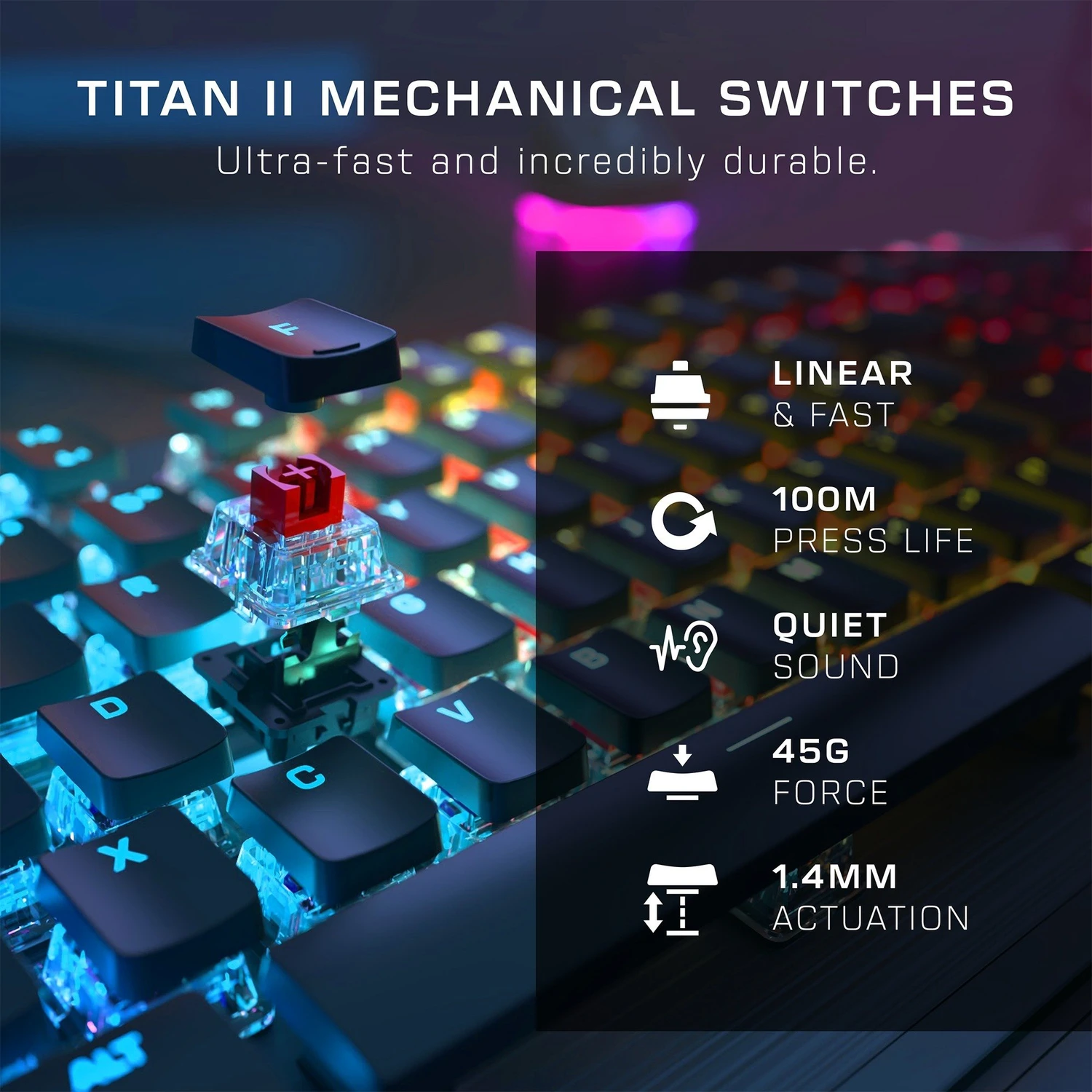 Turtle Beach Vulcan II, schwarz, LEDs RGB, TITAN II RED, USB, DE
