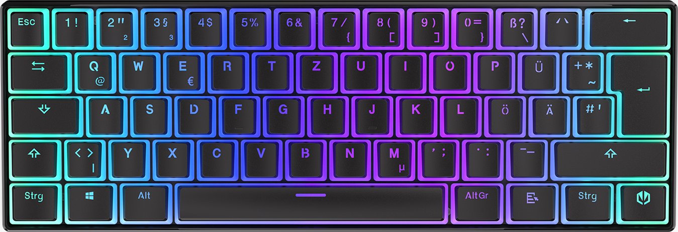 ENDORFY Thock Compact Wireless Pudding, PBT, LEDs RGB, hot-swap, Kailh Box BLACK, USB/Bluetooth, DE