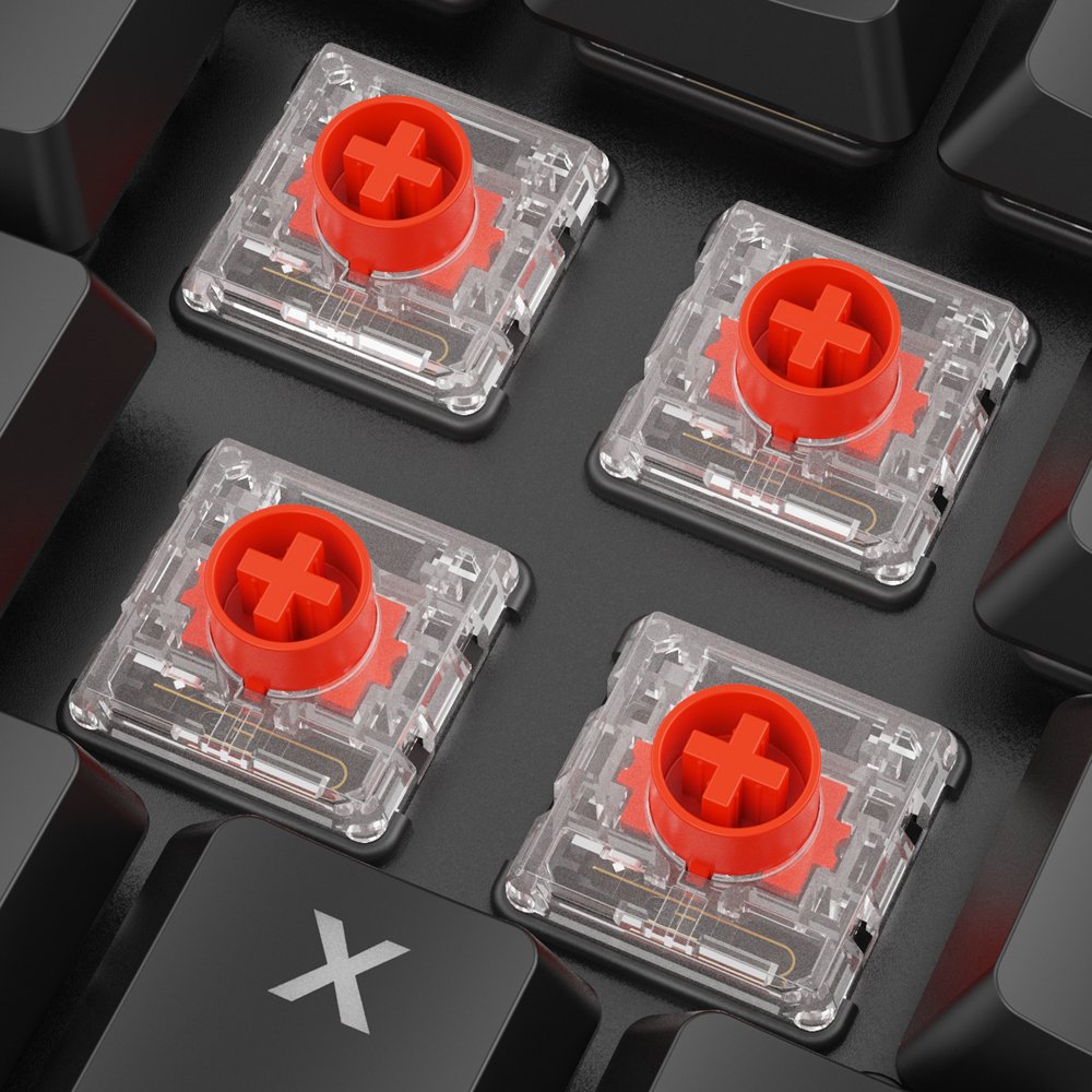 Sharkoon PureWriter W65, schwarz, Kailh Choc V2 LOW PROFILE RED, USB, DE